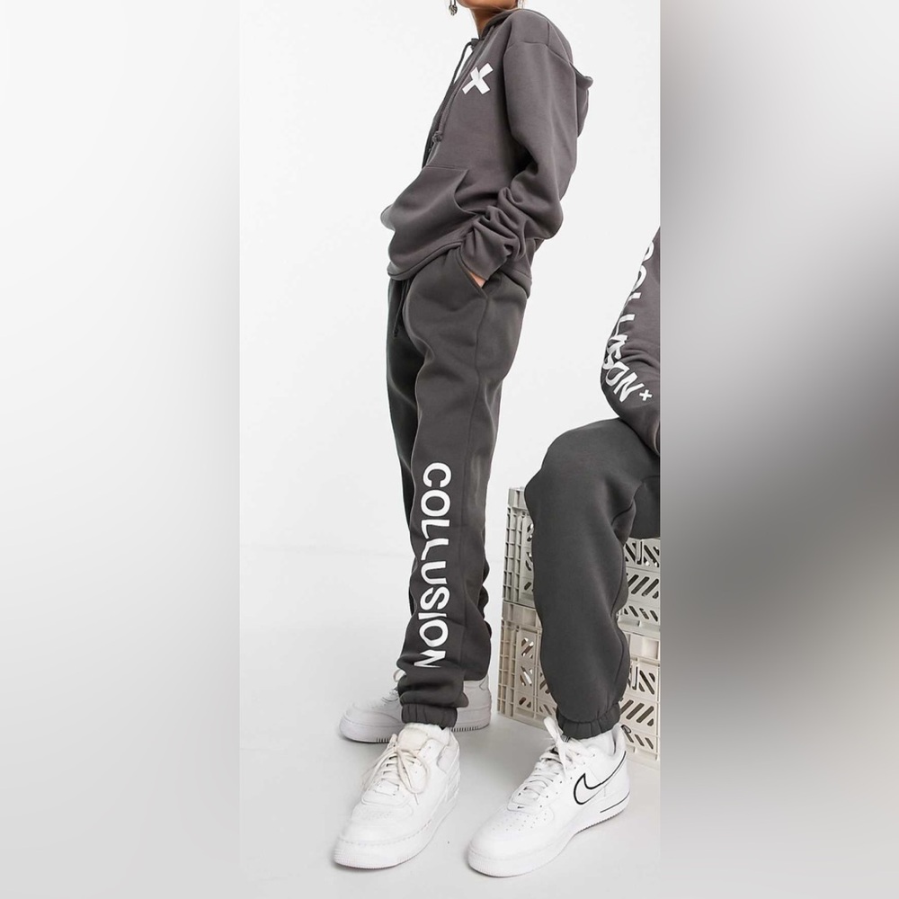 COLLUSION unisex sweatpants set